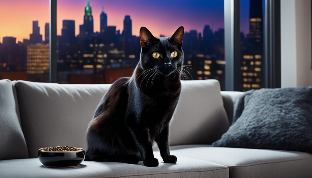 Bombay cat in home environment