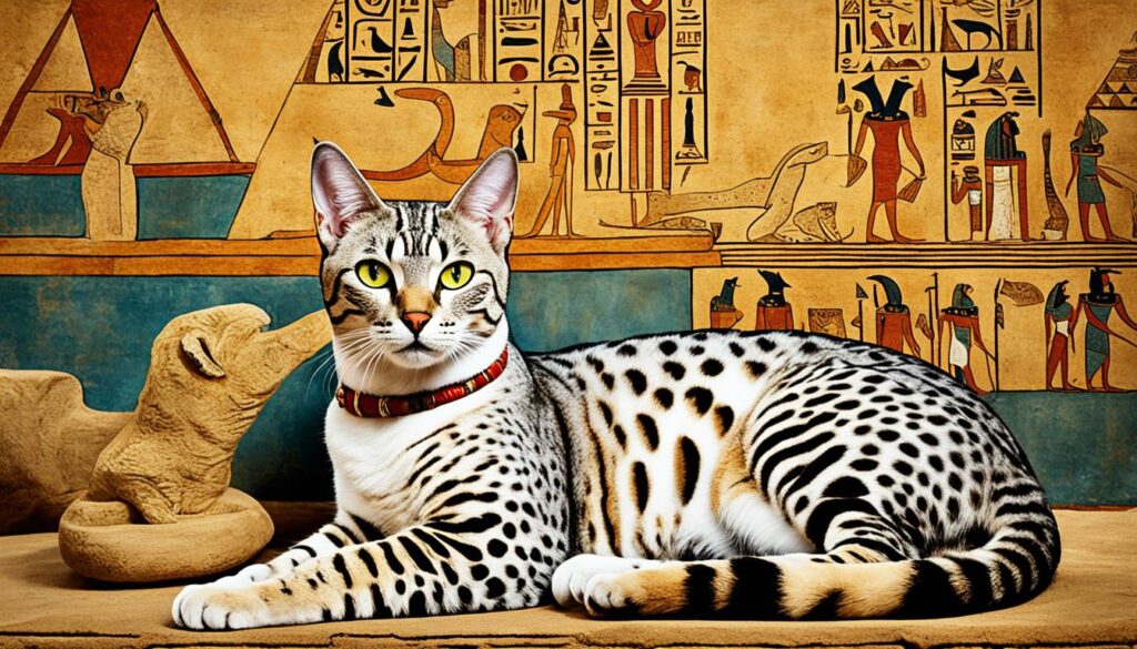 depictions of spotted cats in egyptian art